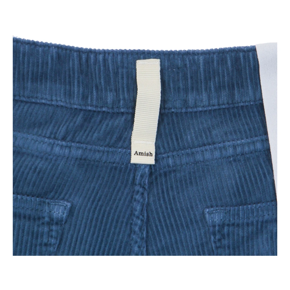 Amish Fluwelen broek met wijde pijpen Blue Dames