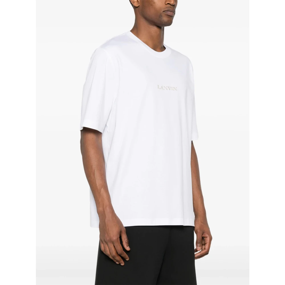 Lanvin Geborduurd Loop T-Shirt White Heren