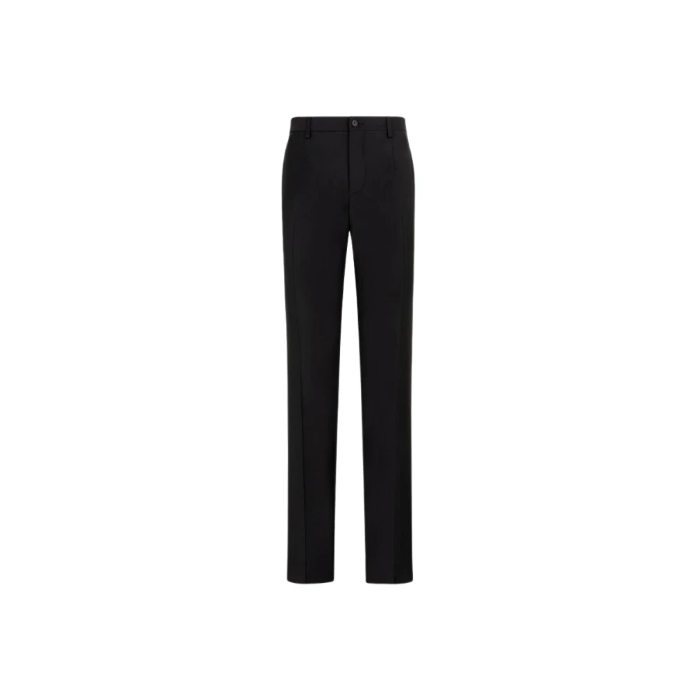 Roberto Cavalli Wollen Tuxedo Broek met Strepen Black Heren