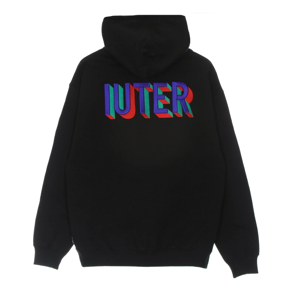Iuter Zwarte Say Something Hoodie Lange Mouw Black Heren