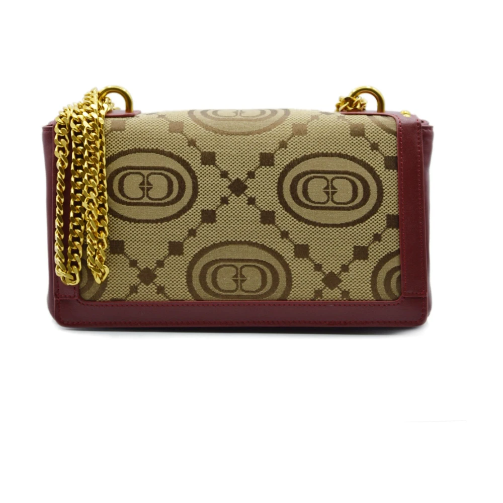 La Carrie Iconische Jacquard Schoudertas Beige Dames