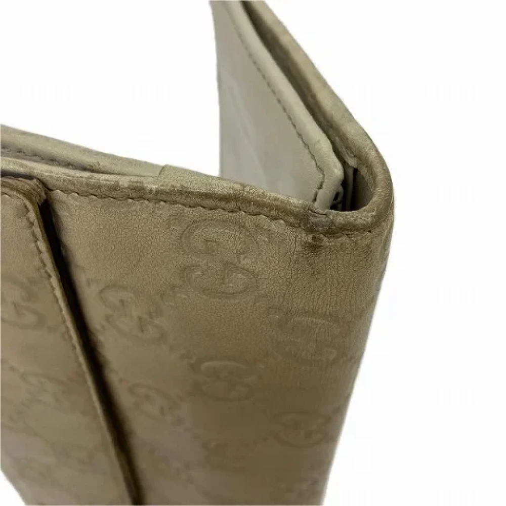 Gucci Vintage Pre-owned Leather wallets Beige Dames