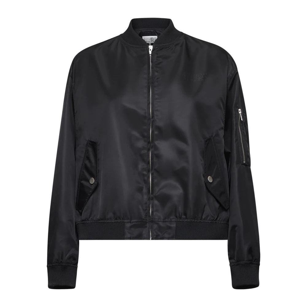 MM6 Maison Margiela Bomberjack met ritssluiting Black Dames