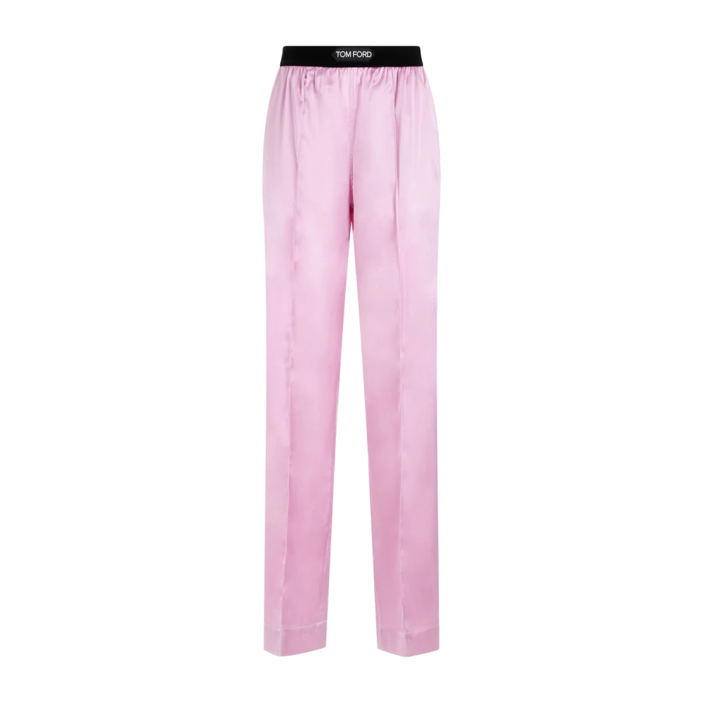 Tom Ford Zijden Satijnen Pyjamabroek Roze Paars Pink Dames