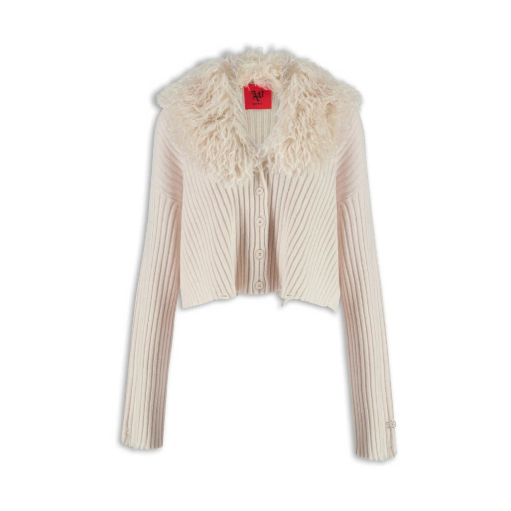 Aniye By Bont Crew Neck Cardigan Sweater Beige Dames