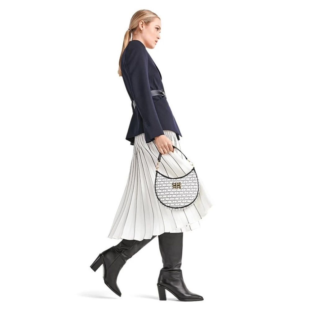 RIANI Grafische Geplooide Damesrok White Dames