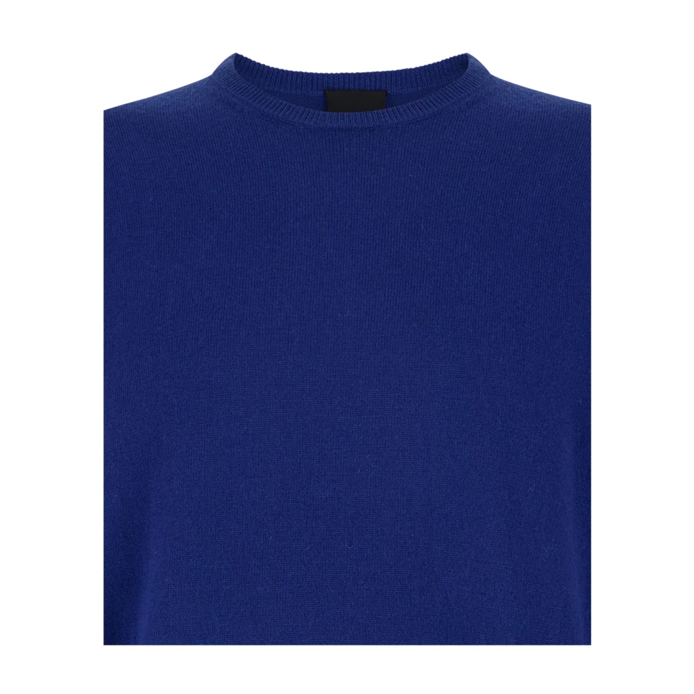 Plain Units Blauwe Cashmere Crewneck Sweater Blue Heren