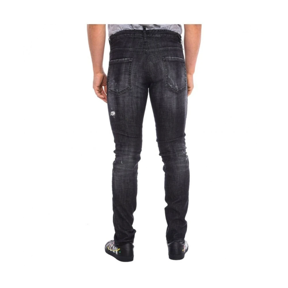 Dsquared2 Slim Antraciet Katoen Skinny Jeans Gray Heren