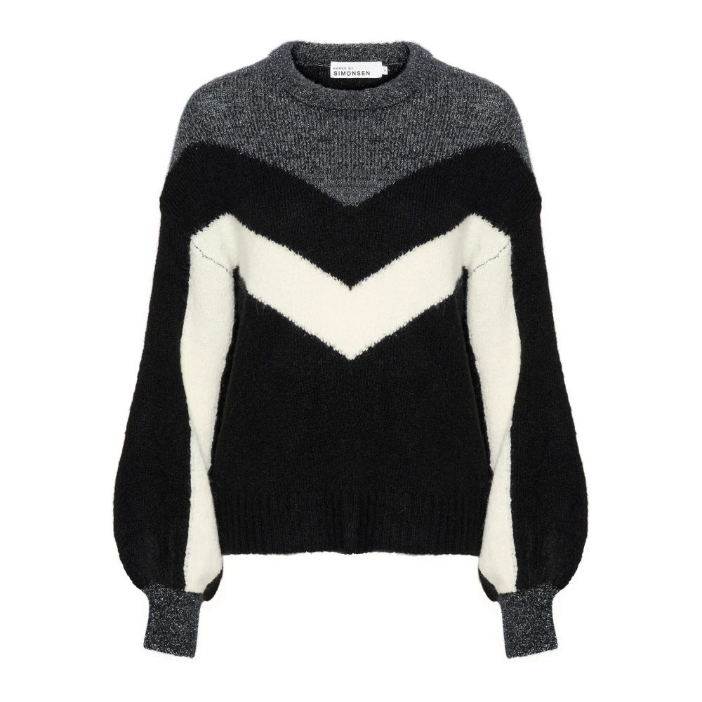 Karen by Simonsen Pofmouw Gebreide Trui Meteoriet Multicolor Dames