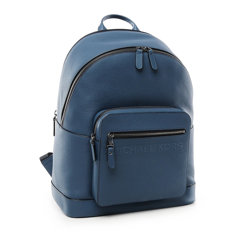 Michael Kors Blauwe Leren Rugzak met Ritssluiting Blue Dames
