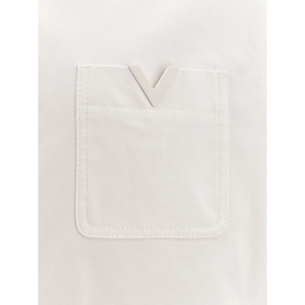 Valentino Klassieke Kraag Wit Overhemd Jas White Heren