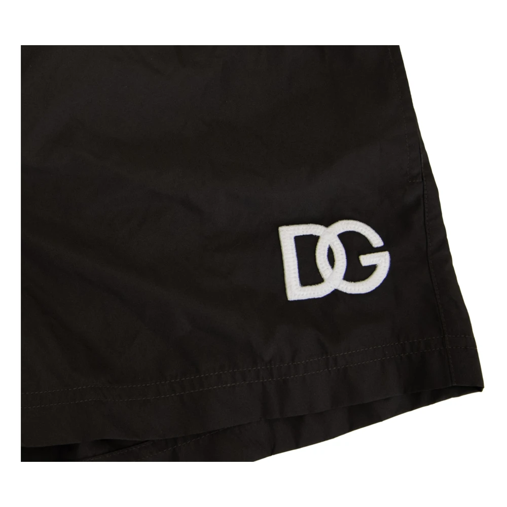 Dolce & Gabbana Heren Zwemboxer met Veters Black Heren