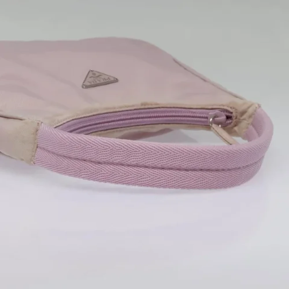 Prada Vintage Pre-owned Nylon handbags Pink Dames