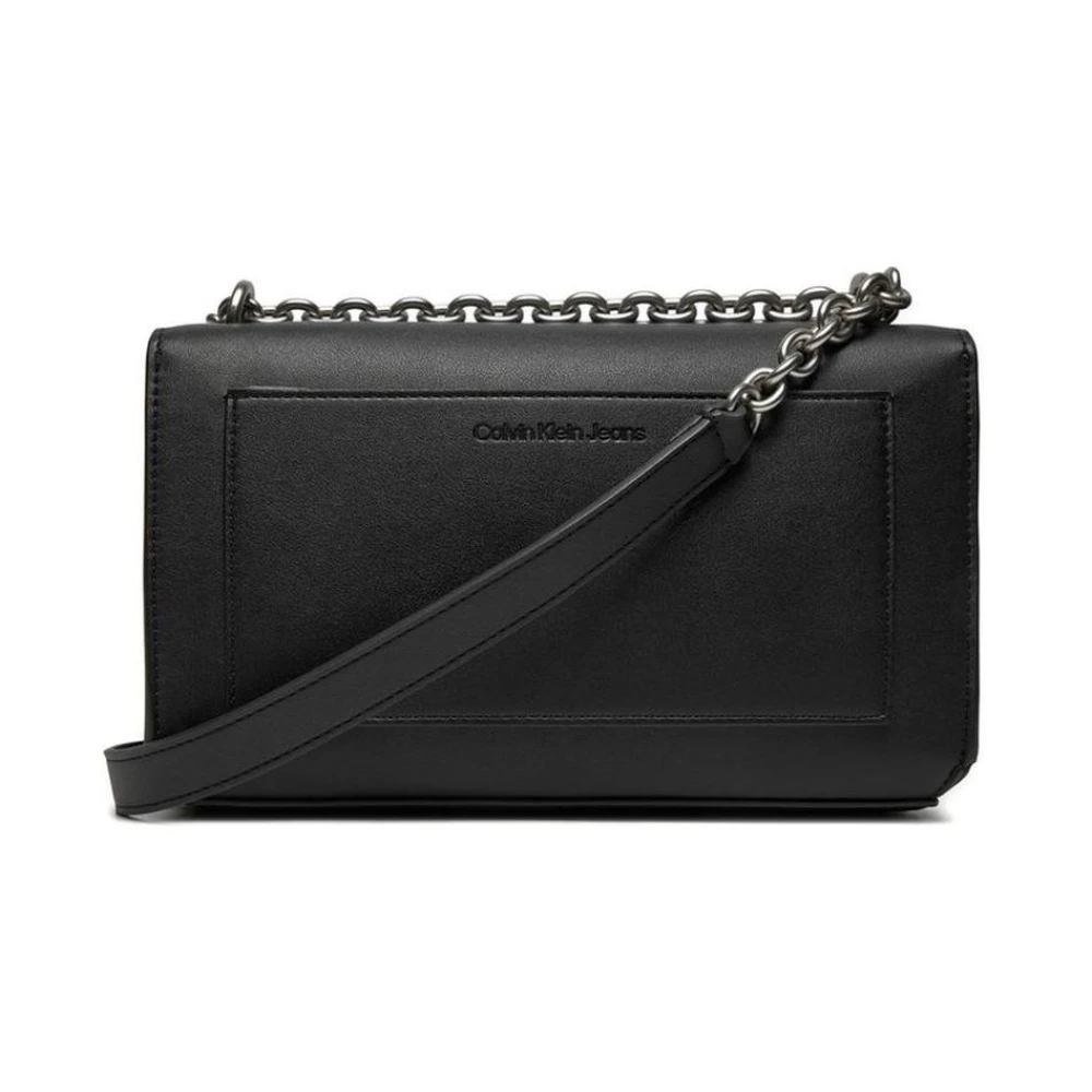 Calvin Klein Jeans Moderne Synthetisch Leren Handtas Black Dames
