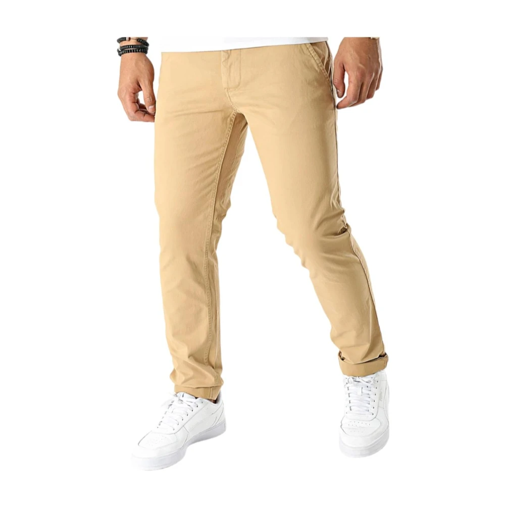 Tommy Hilfiger Men's Beige Austin Chino Trousers - Slim-Fit Trousers - W33 L32 - Trousers