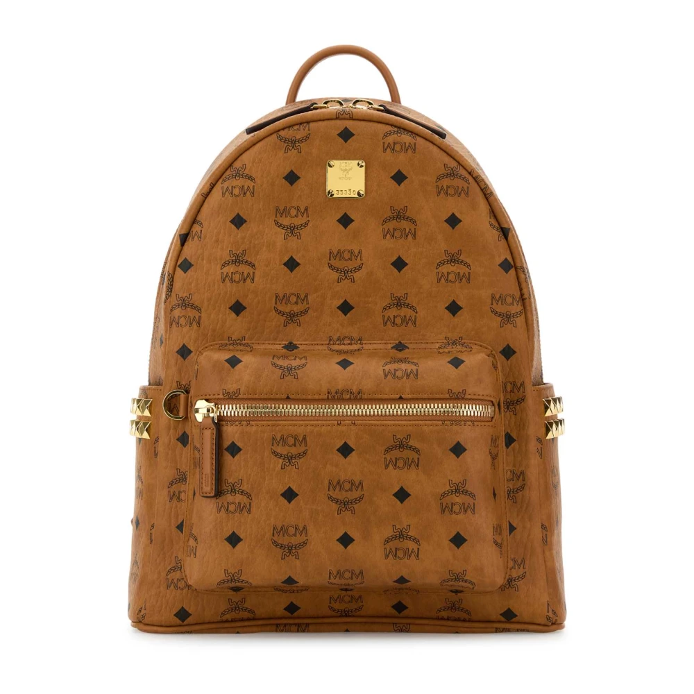 Mcm Women's Brown Canvas Stark Backpack