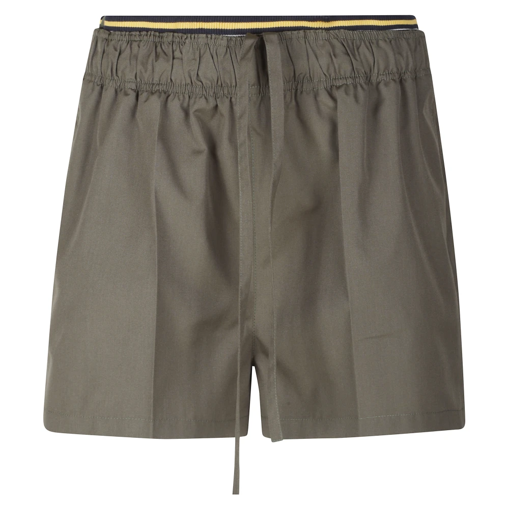 Prada Green Technical Fabric Shorts - Female - Casual Shorts - M - Shorts
