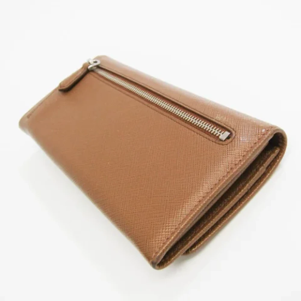 Prada Vintage Pre-owned Leather wallets Brown Dames