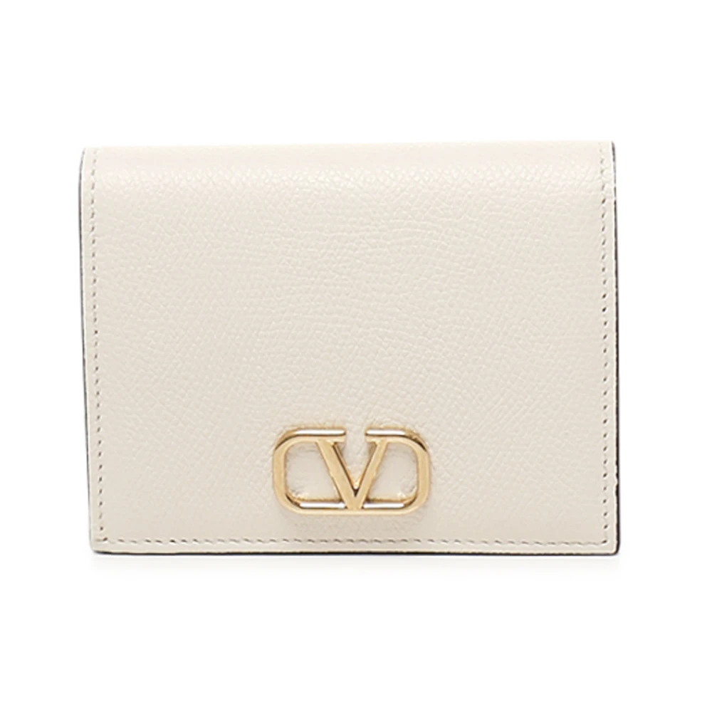 Valentino Garavani Witte Vlogo Signature Portemonnee White Dames