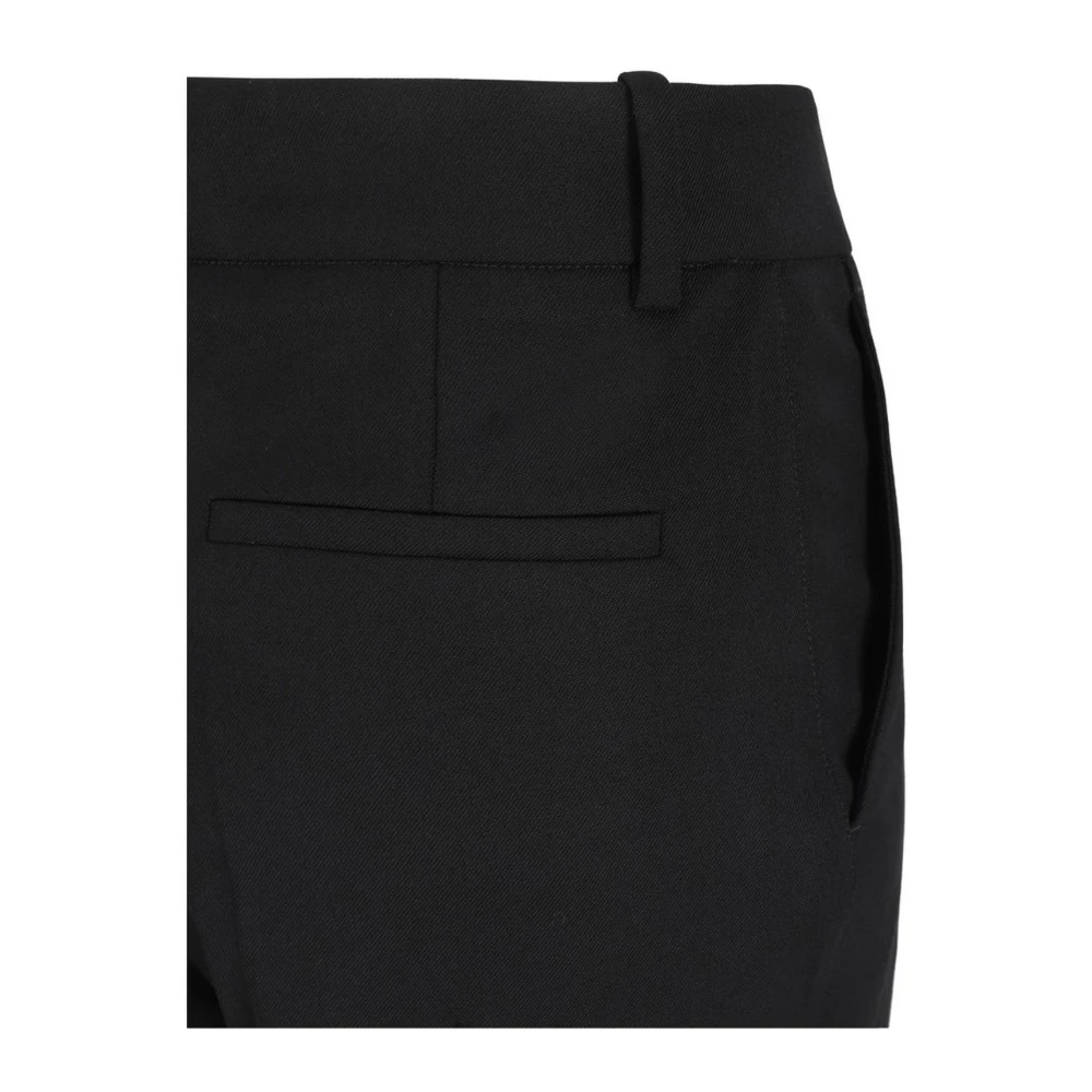 P.a.r.o.s.h. Monochrome wollen broek met knoopsluiting Gray Dames