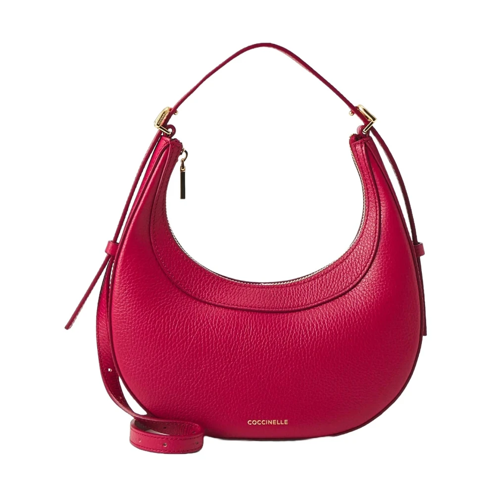 Coccinelle Leren Schouder Crossbody Tas Pink Dames