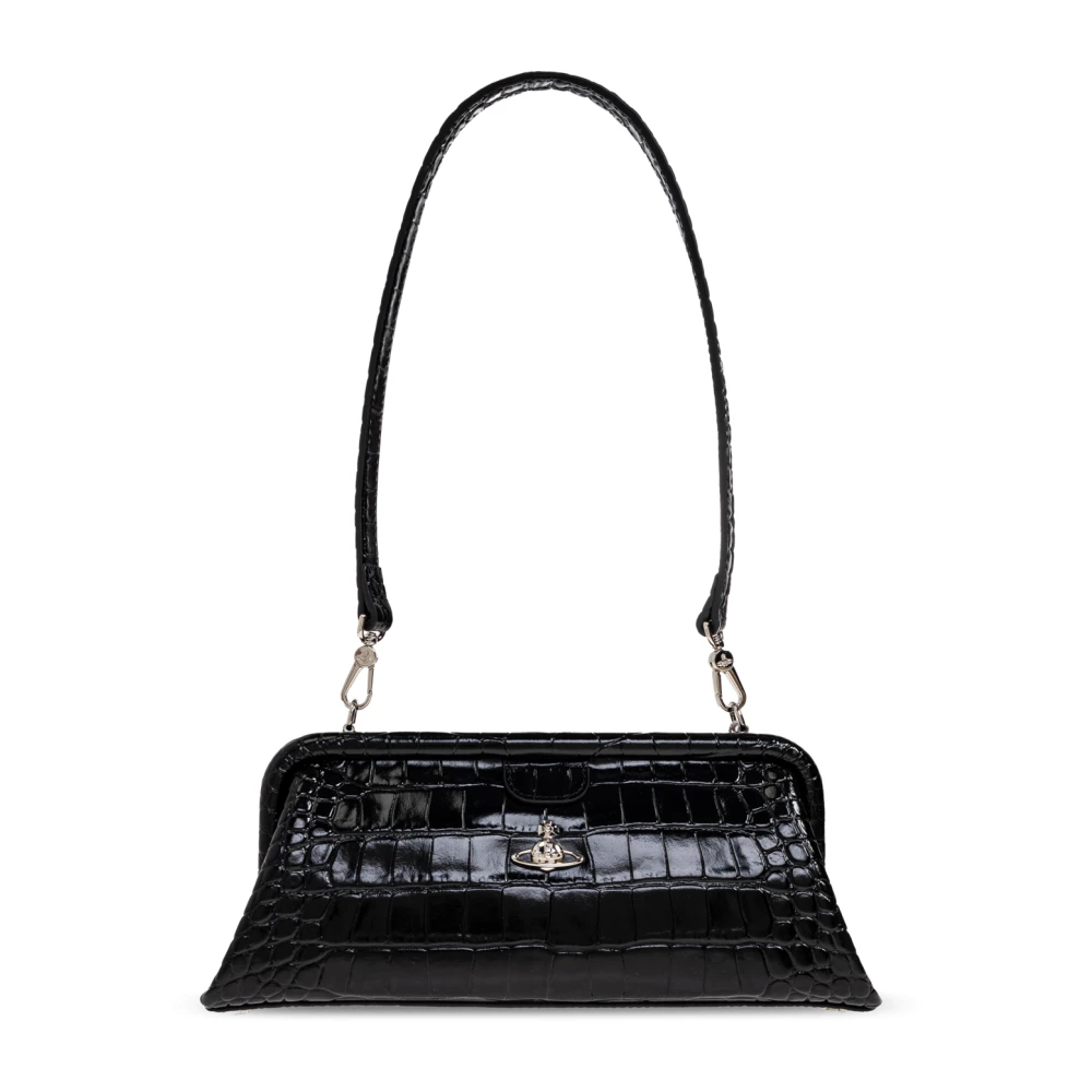 Vivienne Westwood Shoulder Bag With Logo - Female - Shoulder Bags - Black - One Size - Bags