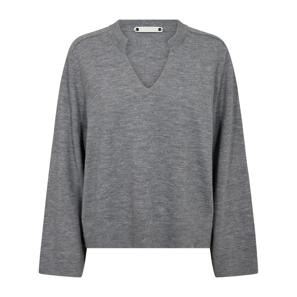 Co'Couture Grijze Melan Gebreide Trui Gray Dames
