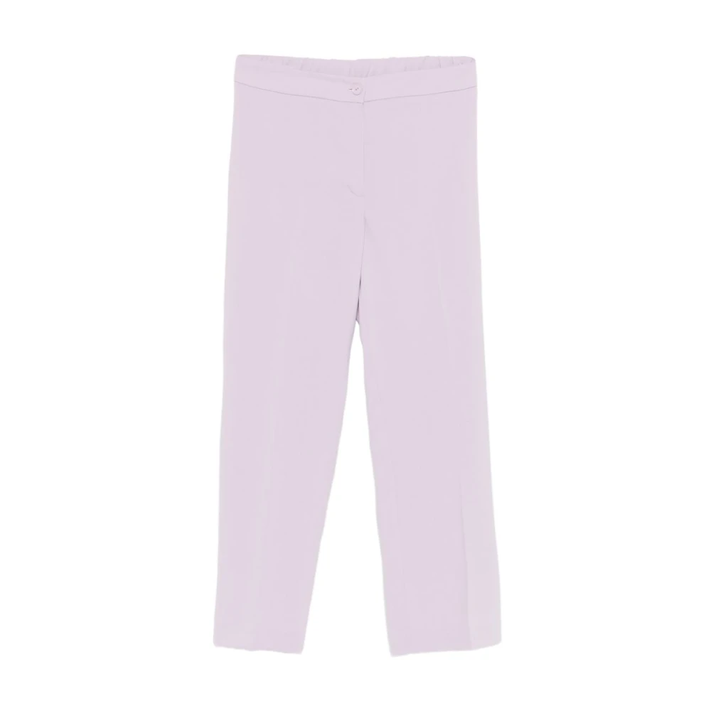 Marina Rinaldi Purple Straight Trousers, Female, Xl, Reggina Trousers