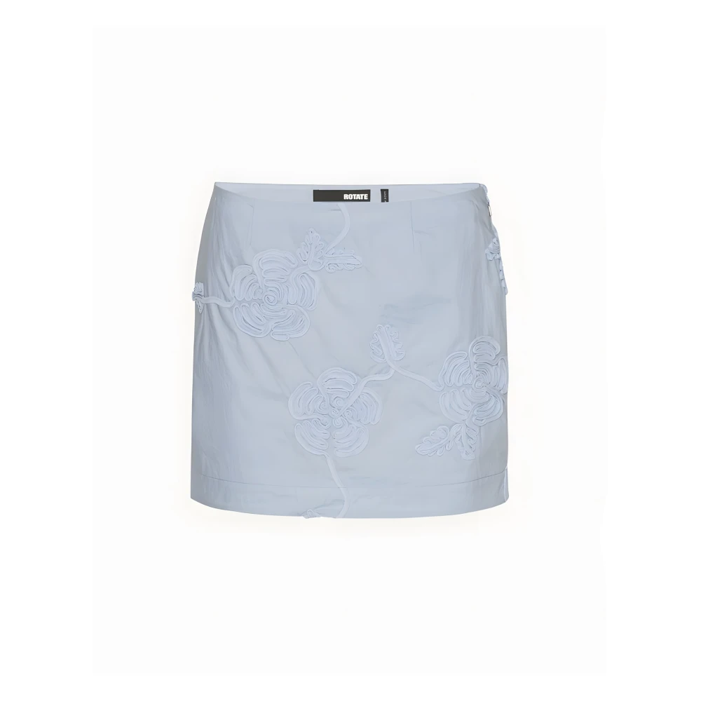 Rotate Birger Christensen Blauwe katoenen rok Blue Dames