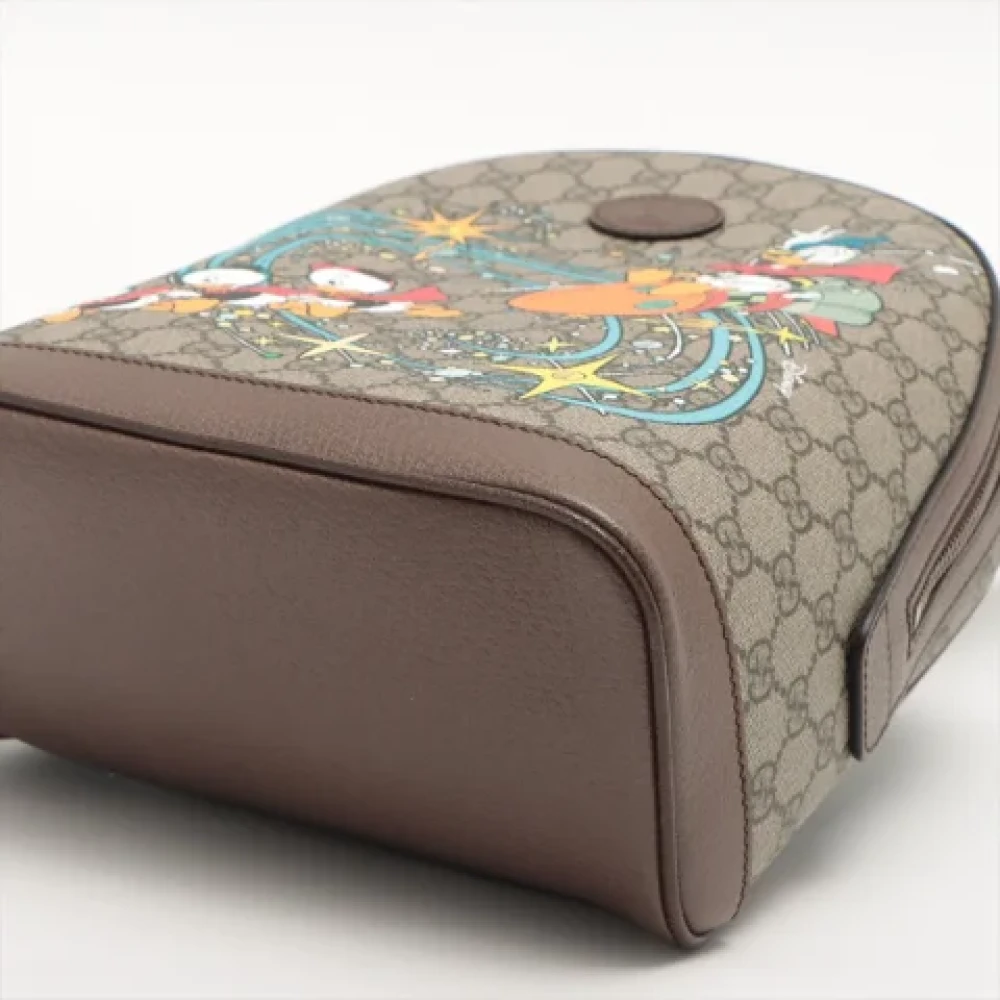 Gucci Vintage Pre-owned Canvas backpacks Brown Dames