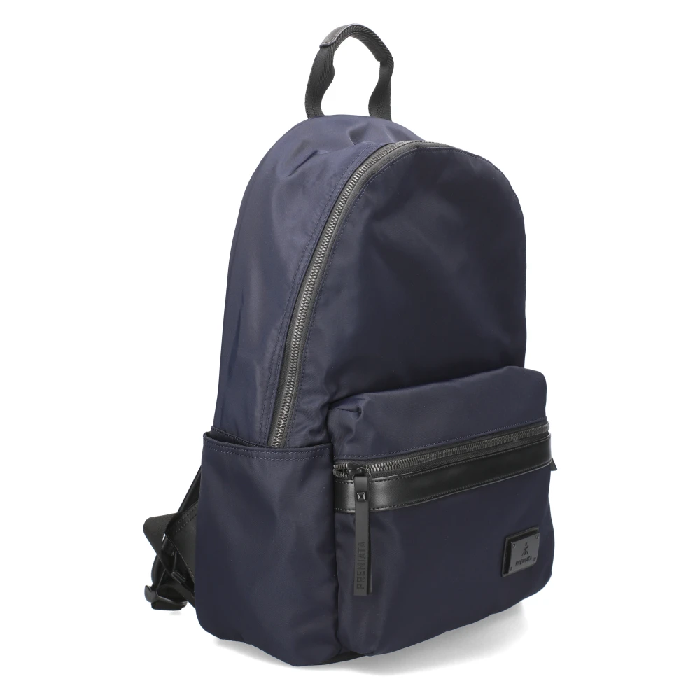 Premiata Zwarte rugzak met leren details Blue Heren
