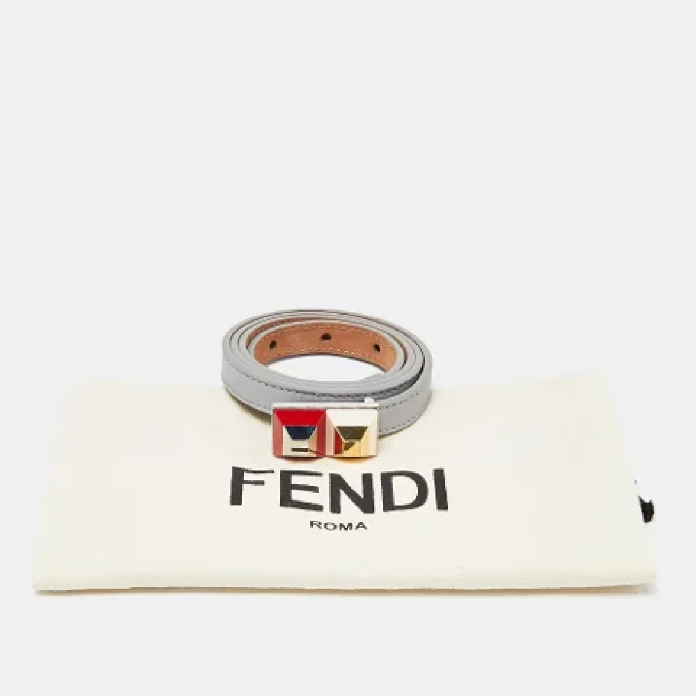 Fendi Vintage Pre-owned Leather belts Gray Dames