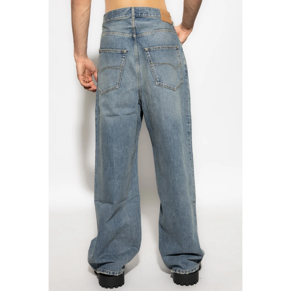 Balenciaga Jeans met logo Blue Heren