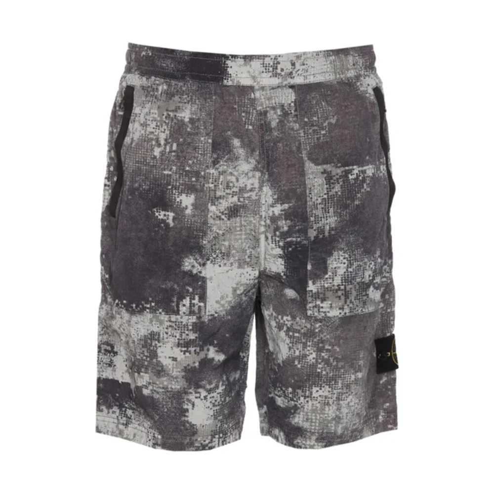 Stone Island Casual Shorts Gray Heren