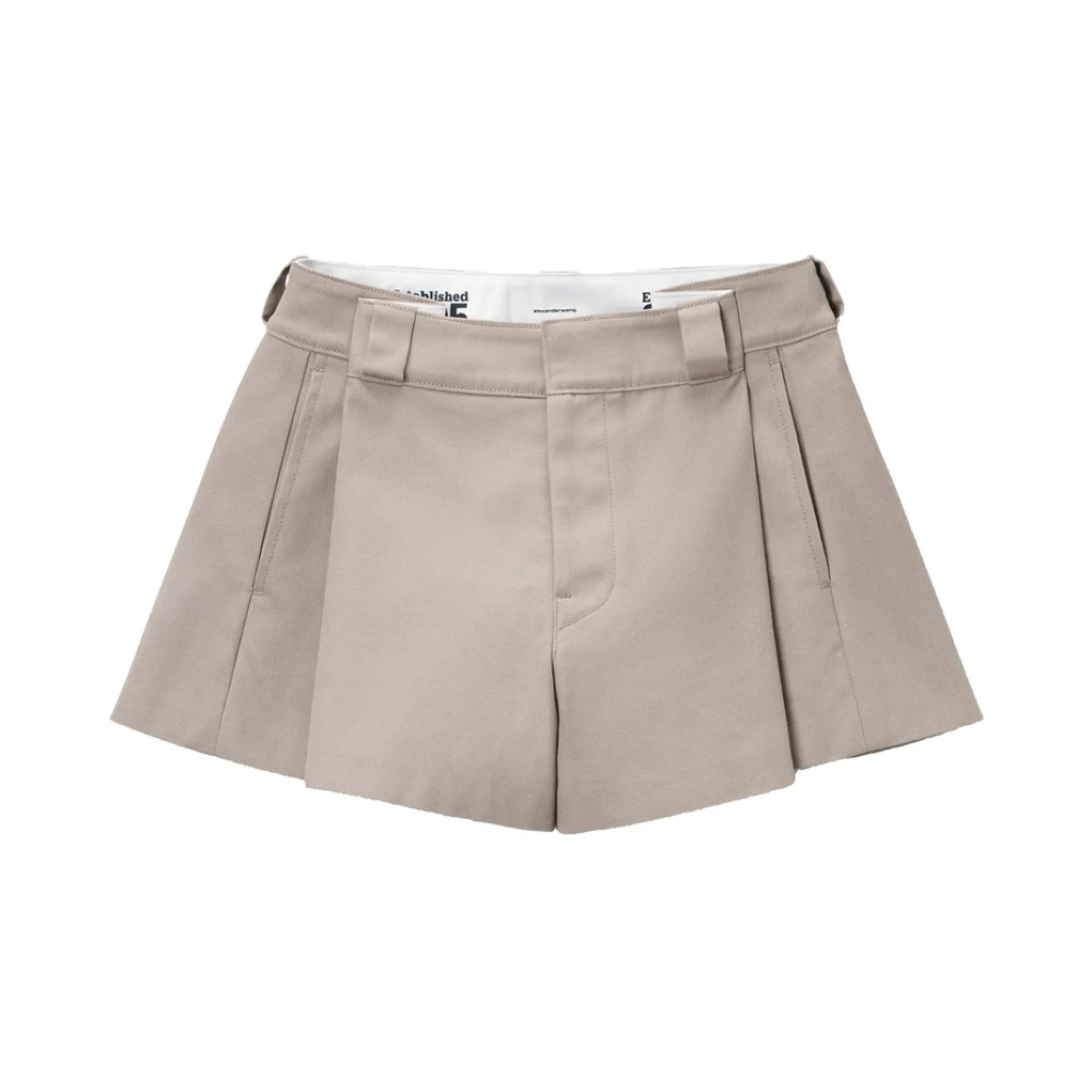 alexander wang Beige Haak Rits Broek Zakken Gray Dames