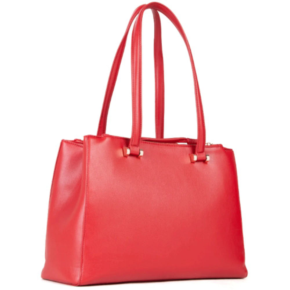 Valentino by Mario Valentino Rode handtas met gouden Valentino-inscriptie Red Dames