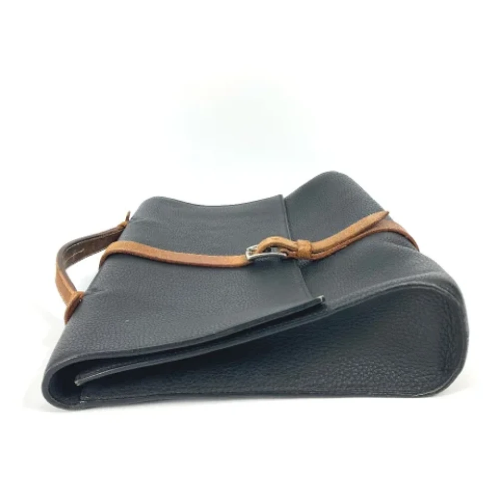 Hermès Vintage Pre-owned Leather briefcases Black Heren