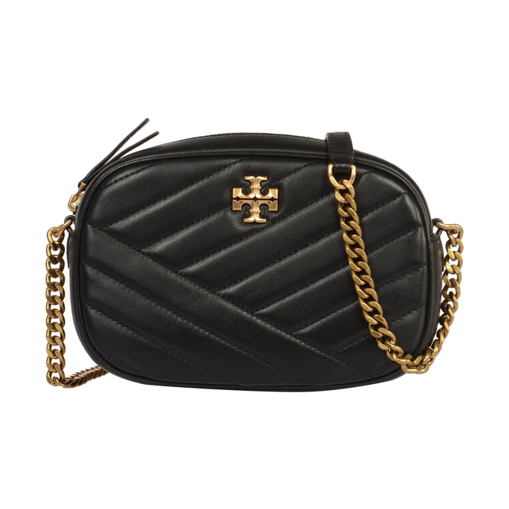 TORY BURCH Zwarte Chevron Cameratas Black Dames