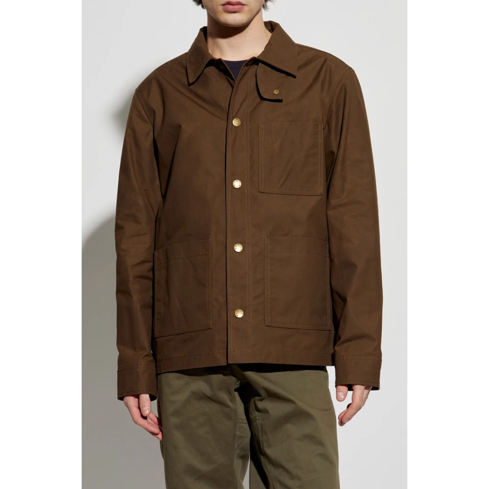A.p.c. Lichte jas met zakken Green Heren
