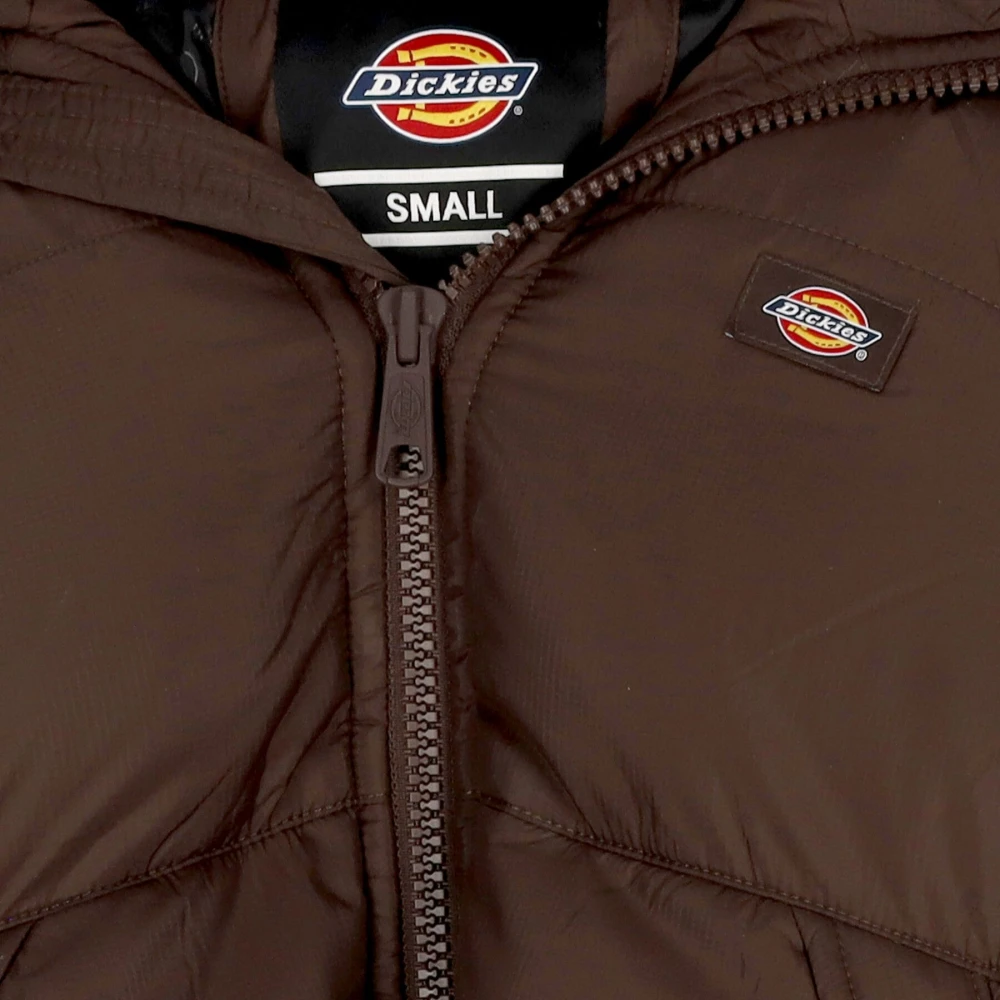 Dickies Waterdichte Lange Donsjas met Hoge Hals Brown Heren