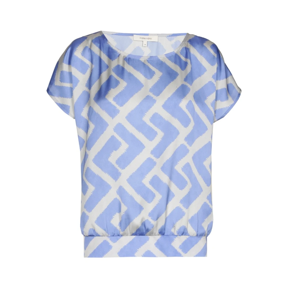 Marie Méro Grafische Print Blouse Tuniek Blue Dames