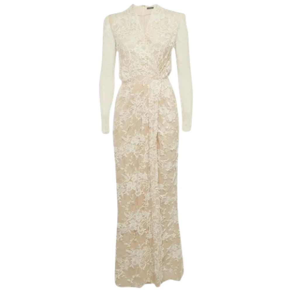 Alexander McQueen Pre-owned Lace dresses White Dames