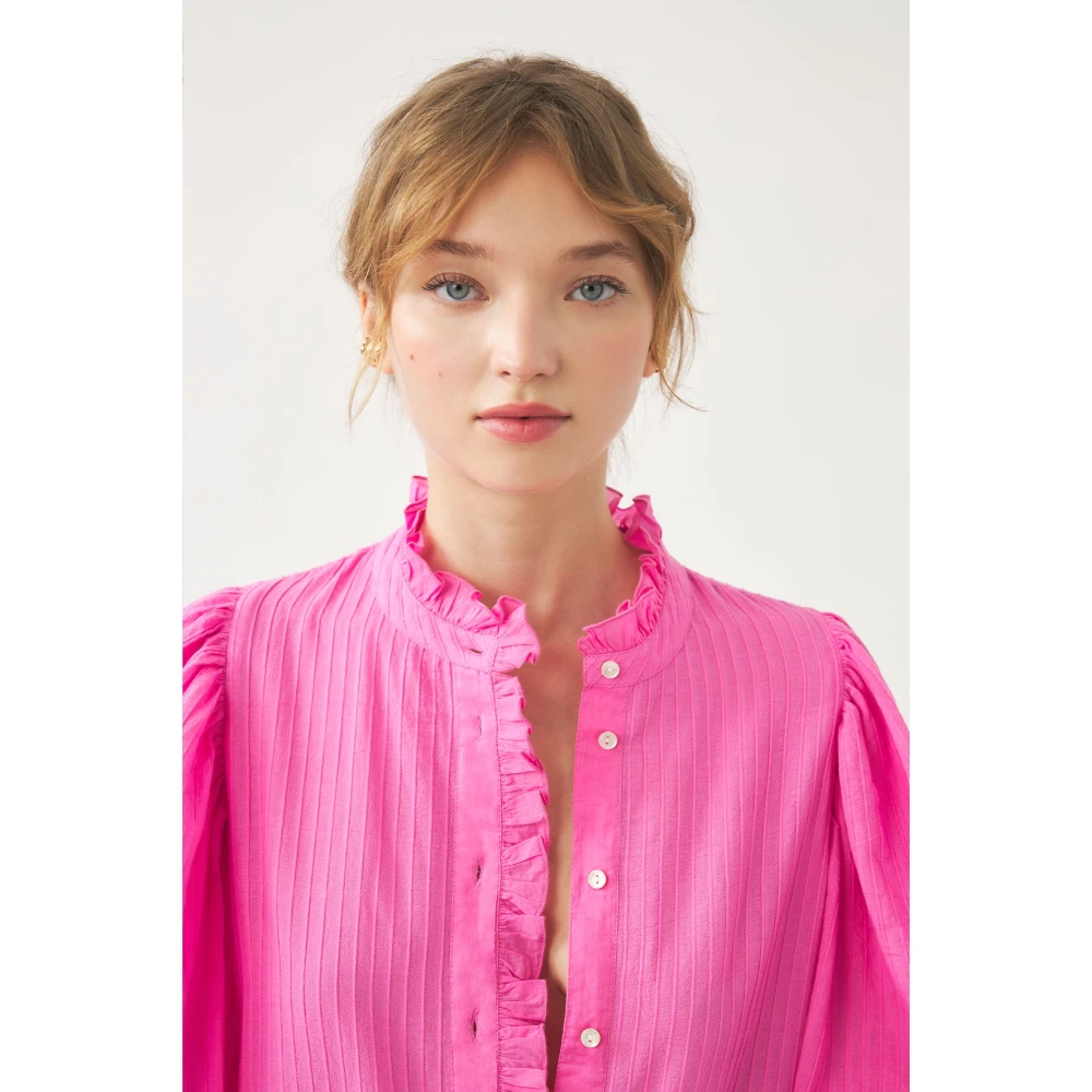 Antik batik Katoenen blouse Avon Pink Dames