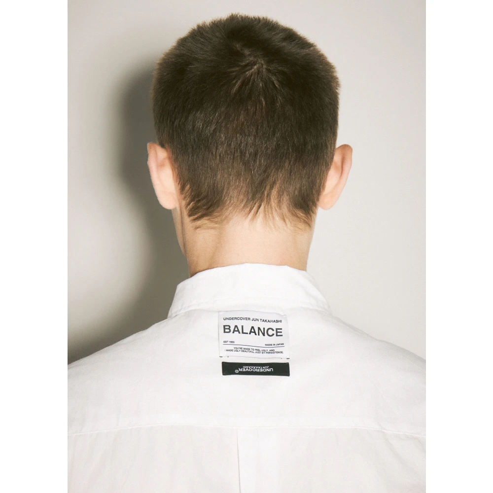 Undercover Logo Patch Katoenen Shirt White Heren
