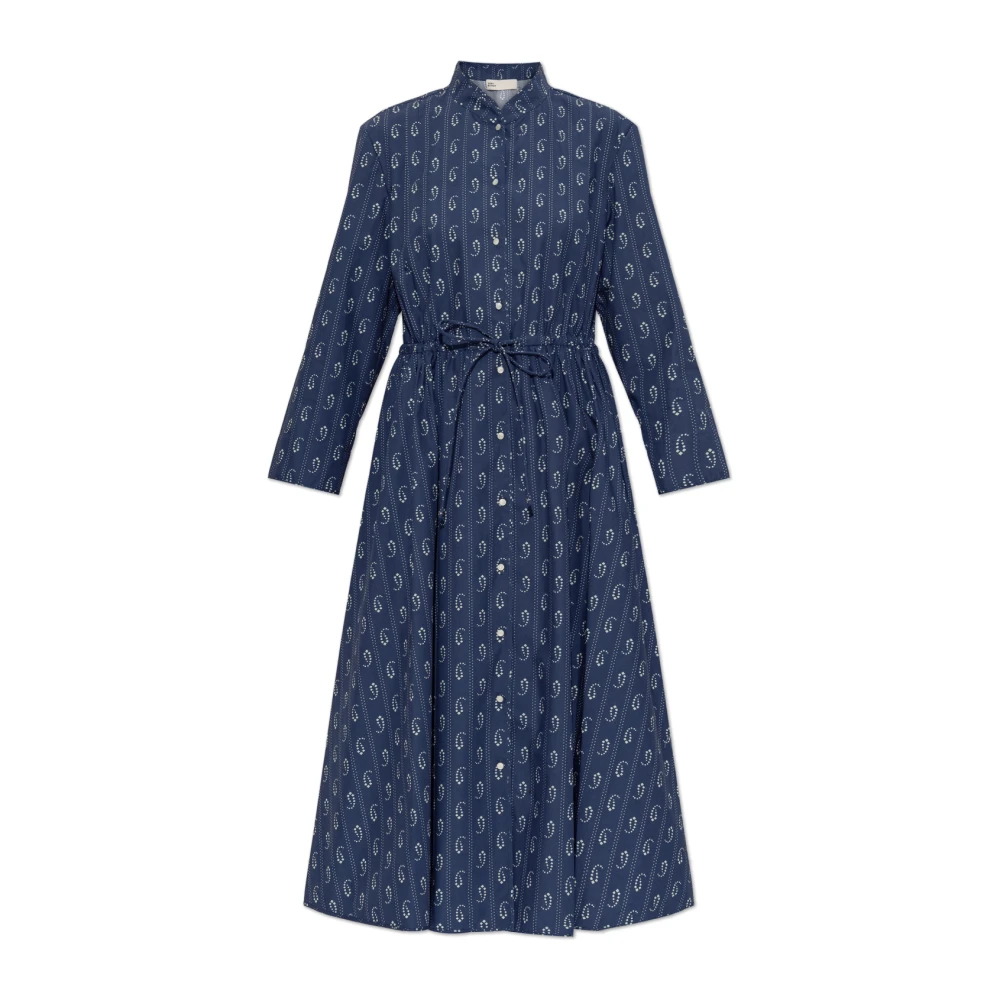 Tory Burch Mujer Azul - Vestido Camisero De Algodón - Dresses - 2XS