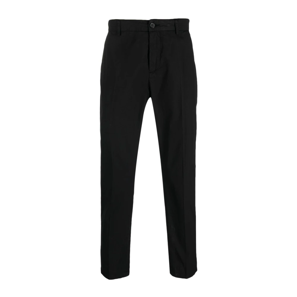 Department Five Stretch Chino Broek met Piping Detail Black Heren