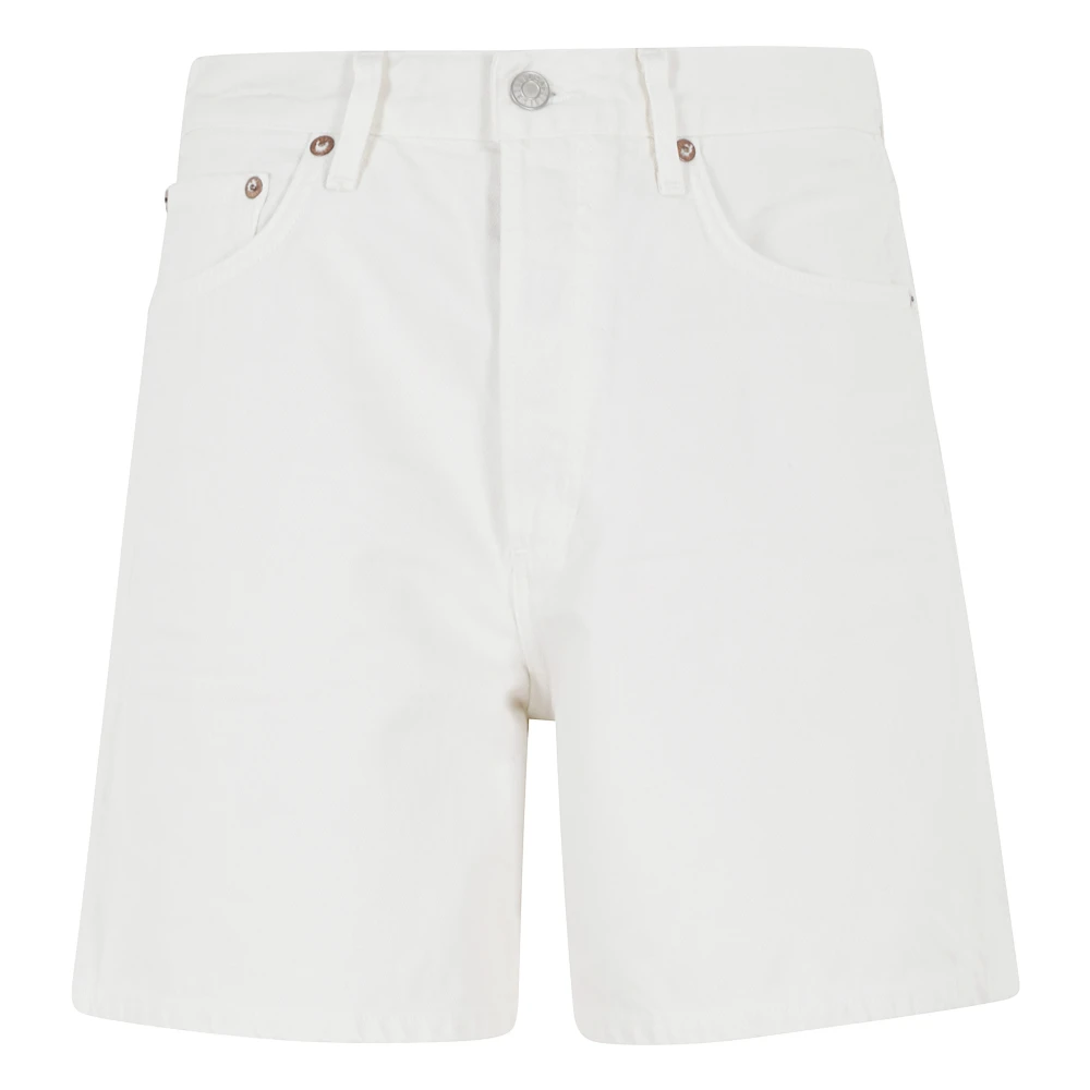 Agolde Kvinno Vit Shorts Dam, W24, Denim, Denimshorts