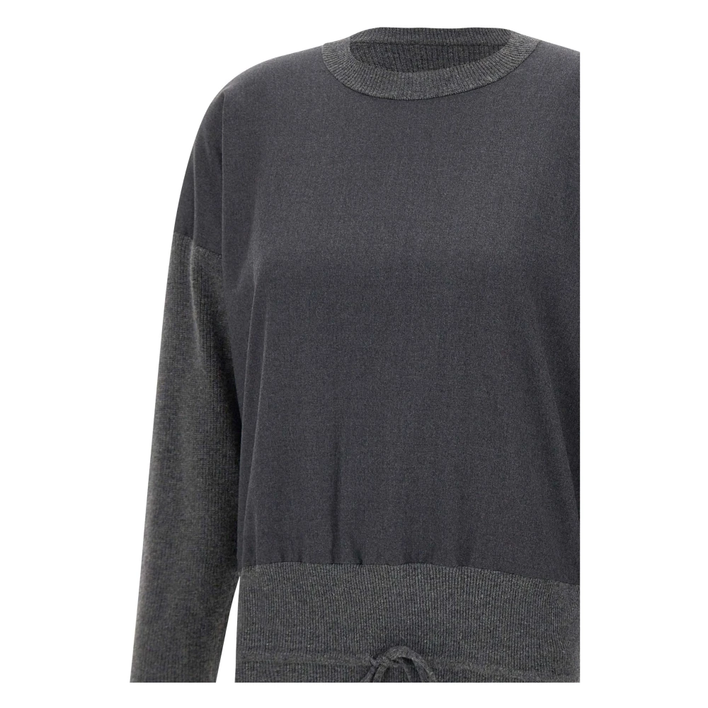 Fabiana Filippi Luxe Wol Zijde Kasjmier Trui Gray Dames