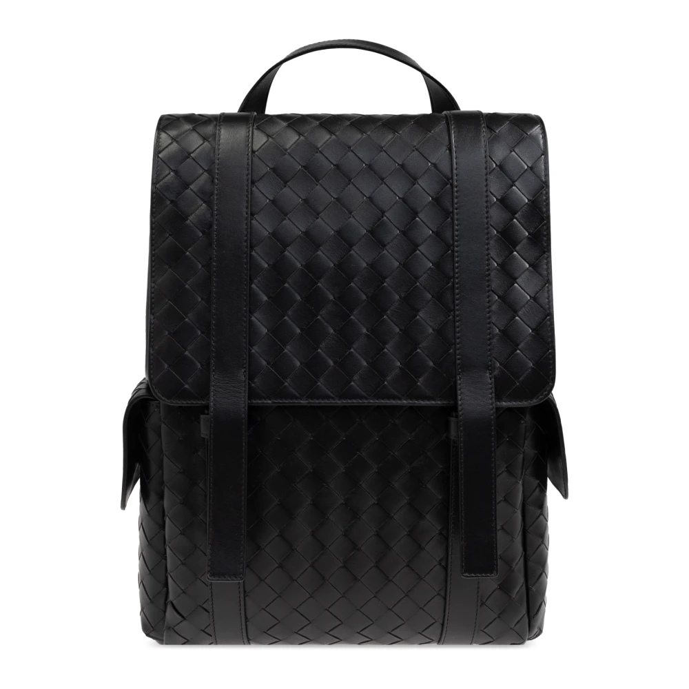 Bottega Veneta Leren rugzak Black Heren