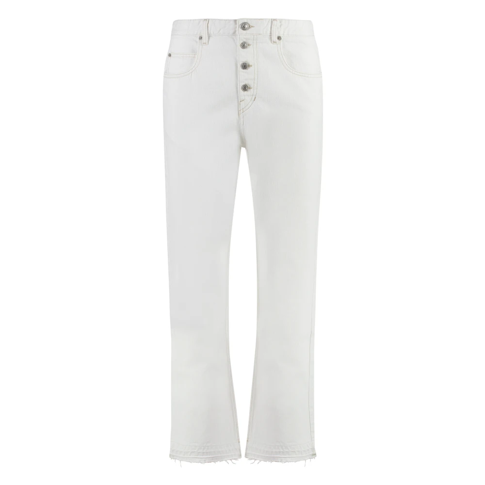 Isabel Marant Étoile Straight-leg jeans met contraststiksels White Dames